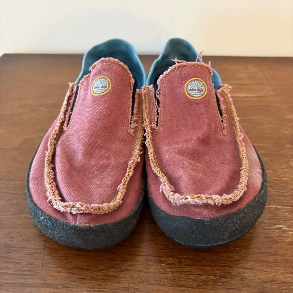 Timberland Red & Blue Boat Shoes - Picture 4 of 8